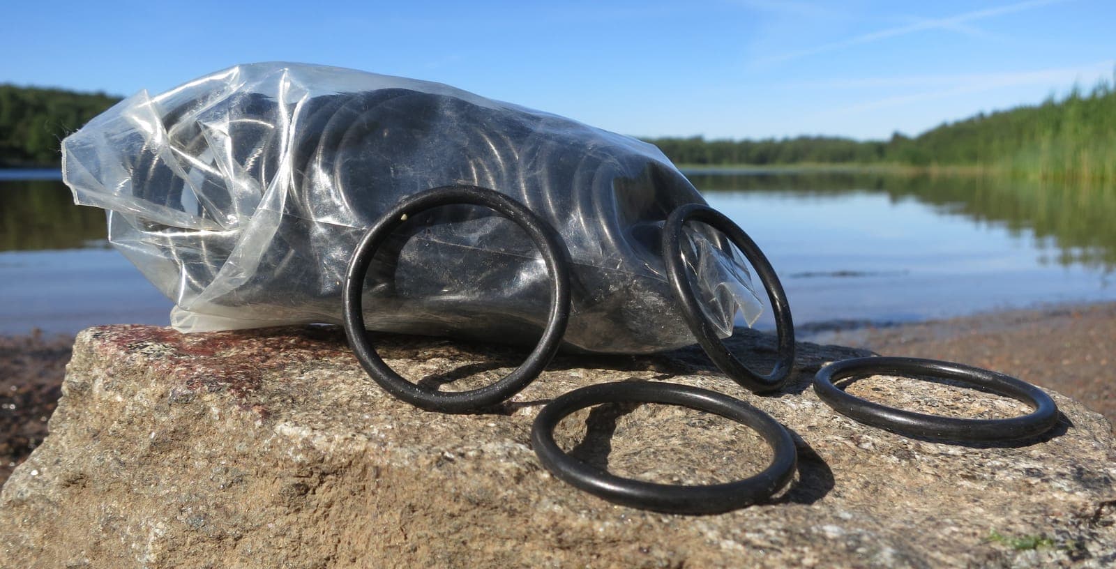 A Nitrile Rubber O-Rings, photographed for identification practice