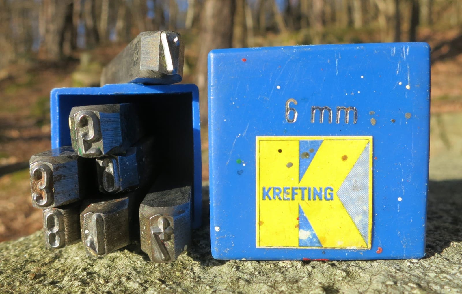 A Numerical Steel Punches, photographed for identification practice