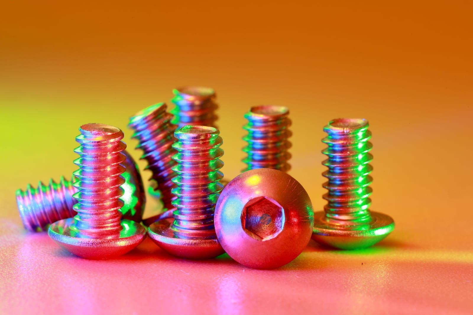 A Button Head Socket Screw, photographed for identification practice