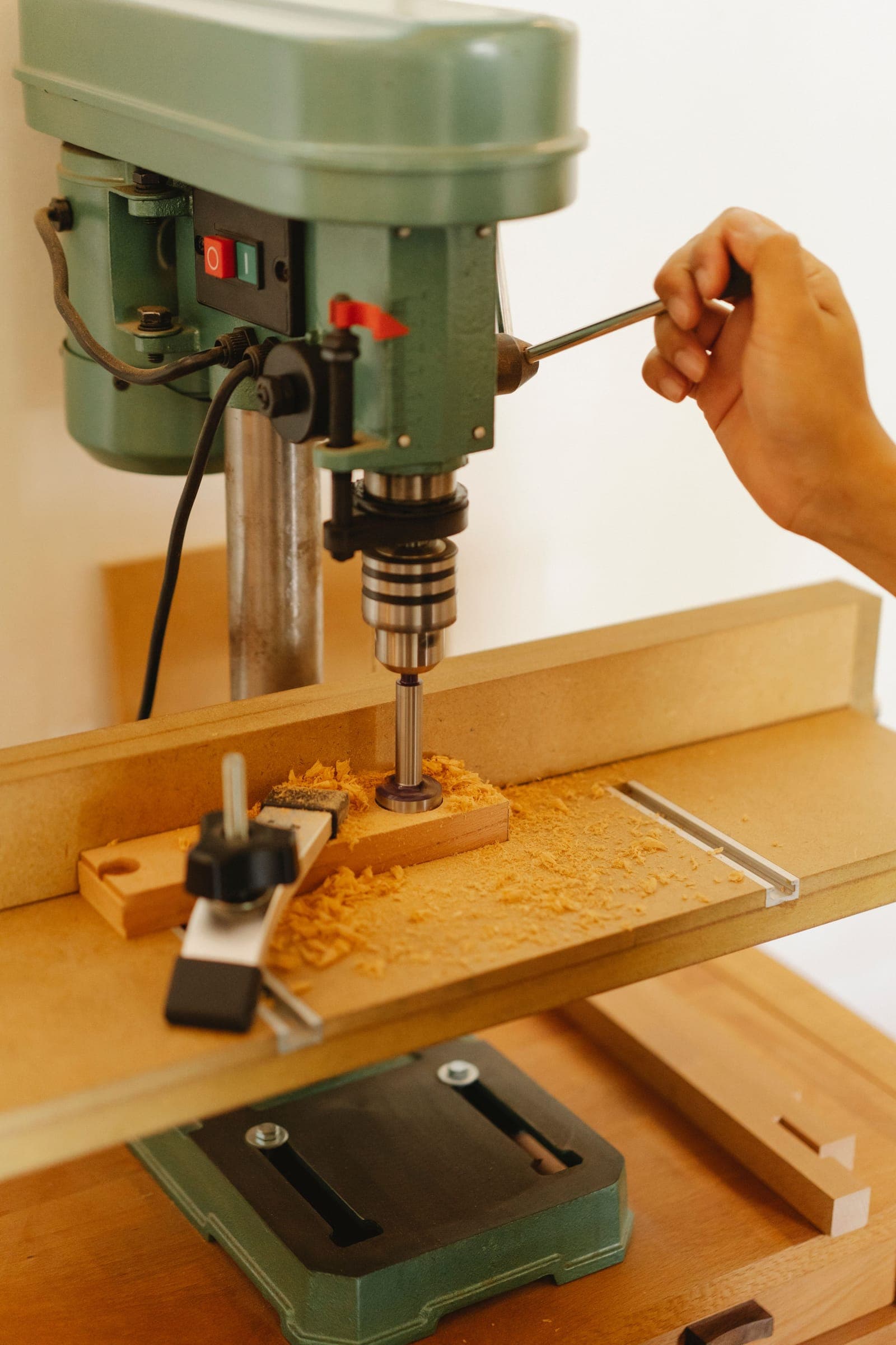 A Drill Press, photographed for identification practice