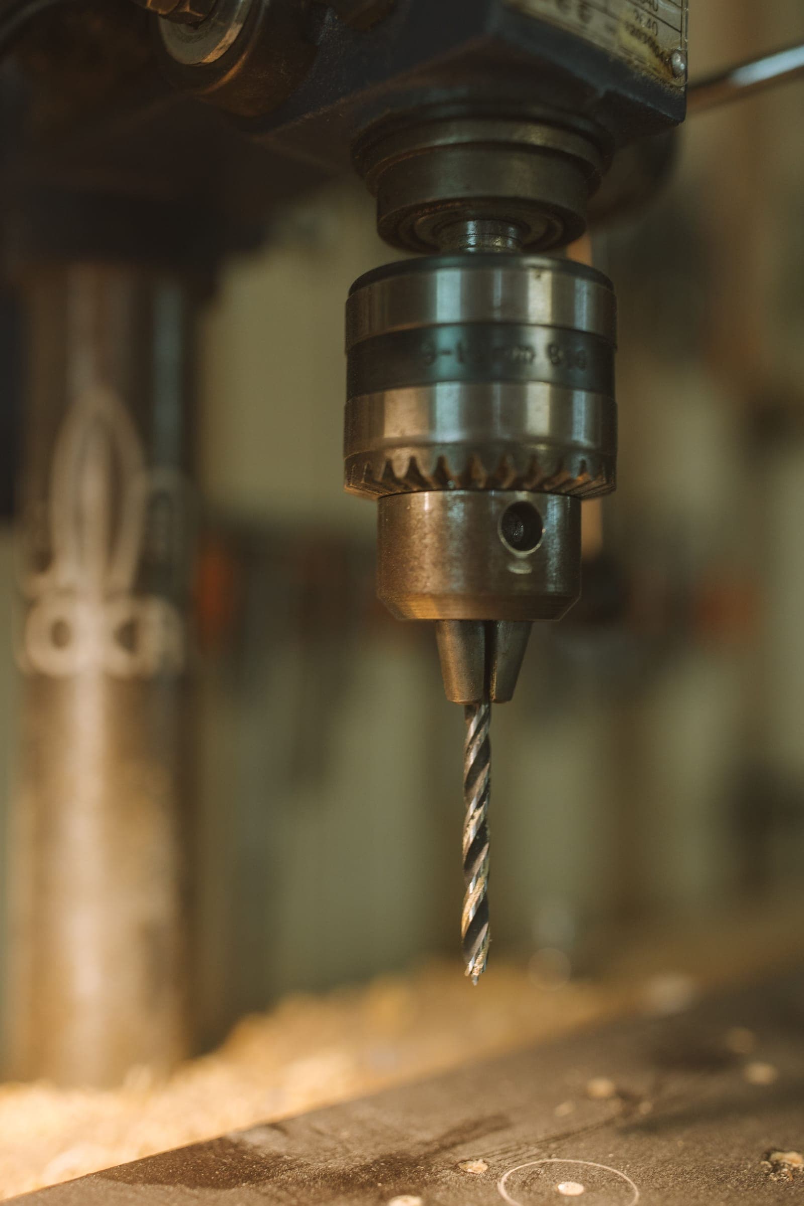 A Keyed Drill Chuck, photographed for identification practice